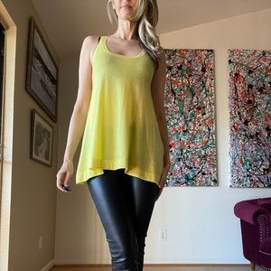 Theory Cashmere Yellow Swing Tank